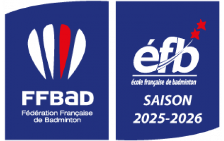 Le badminton Club Ecommoy est labellisé EFB 2 étoiles (saison 2025-2026)